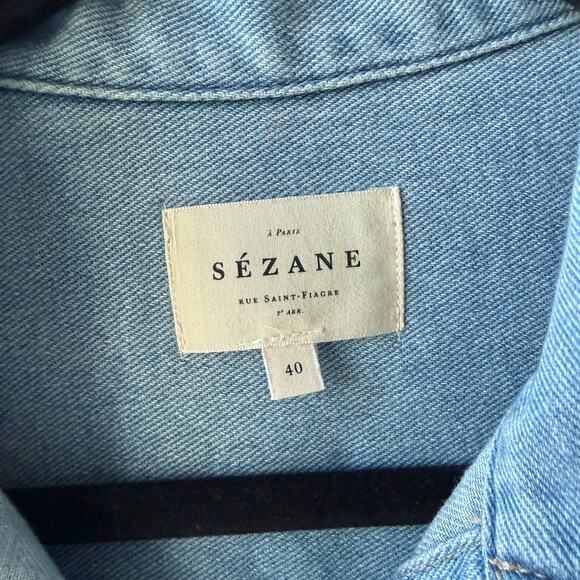 Sezane Sandrine Denim Shirt - Picture 5 of 5
